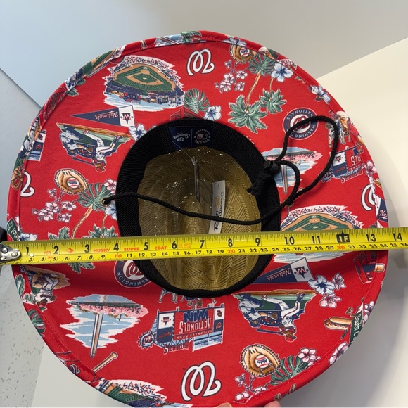 Reyn Spooner x MLB Washington Nationals Tan Straw Sun Hawaiian Hat One Size - Picture 9 of 13